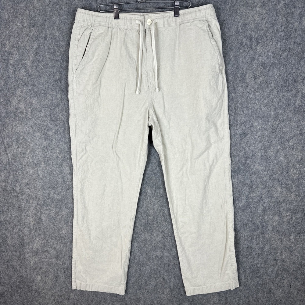 Mutual Weave The Beach Pant Men Coastal Relaxed Linen Blend Flowy Summer Cruise